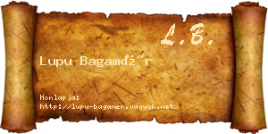 Lupu Bagamér névjegykártya